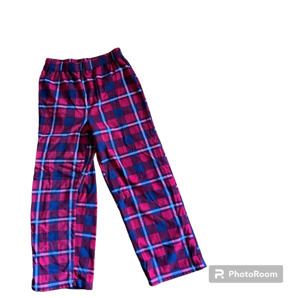 🔺CUDDL DUDS: Boy’s size M, red & navy blue plaid pajama bottoms, preowned🔺
